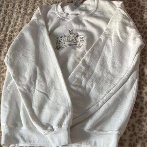 Nike White Sweatshirt with Butterflies